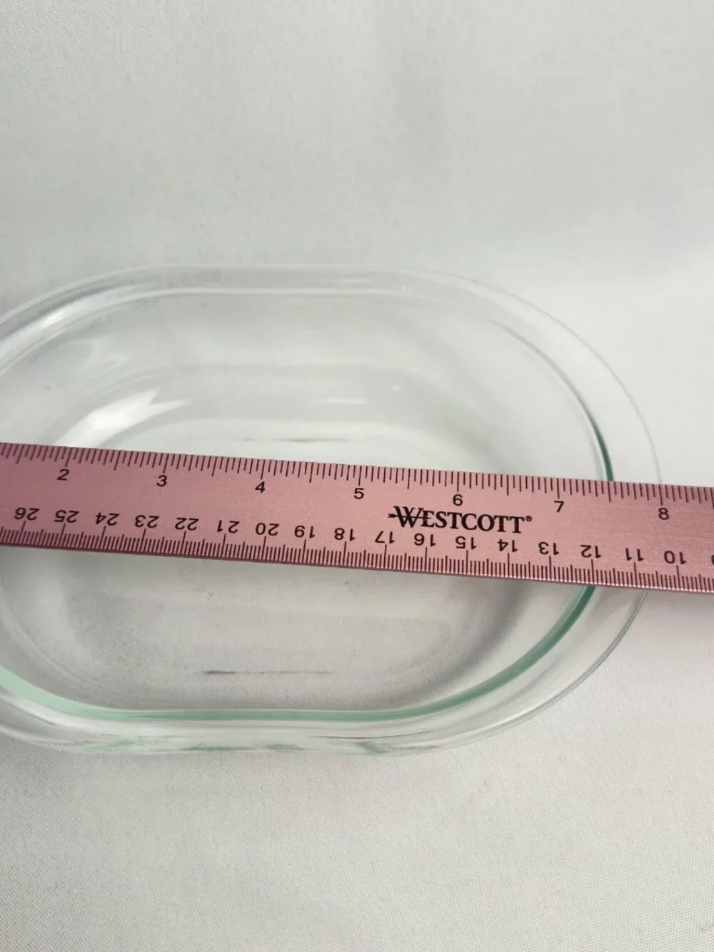 Pyrex Corning Clear Glass Oval Refrigerator Dish with Lid Vintage Kitchenware
